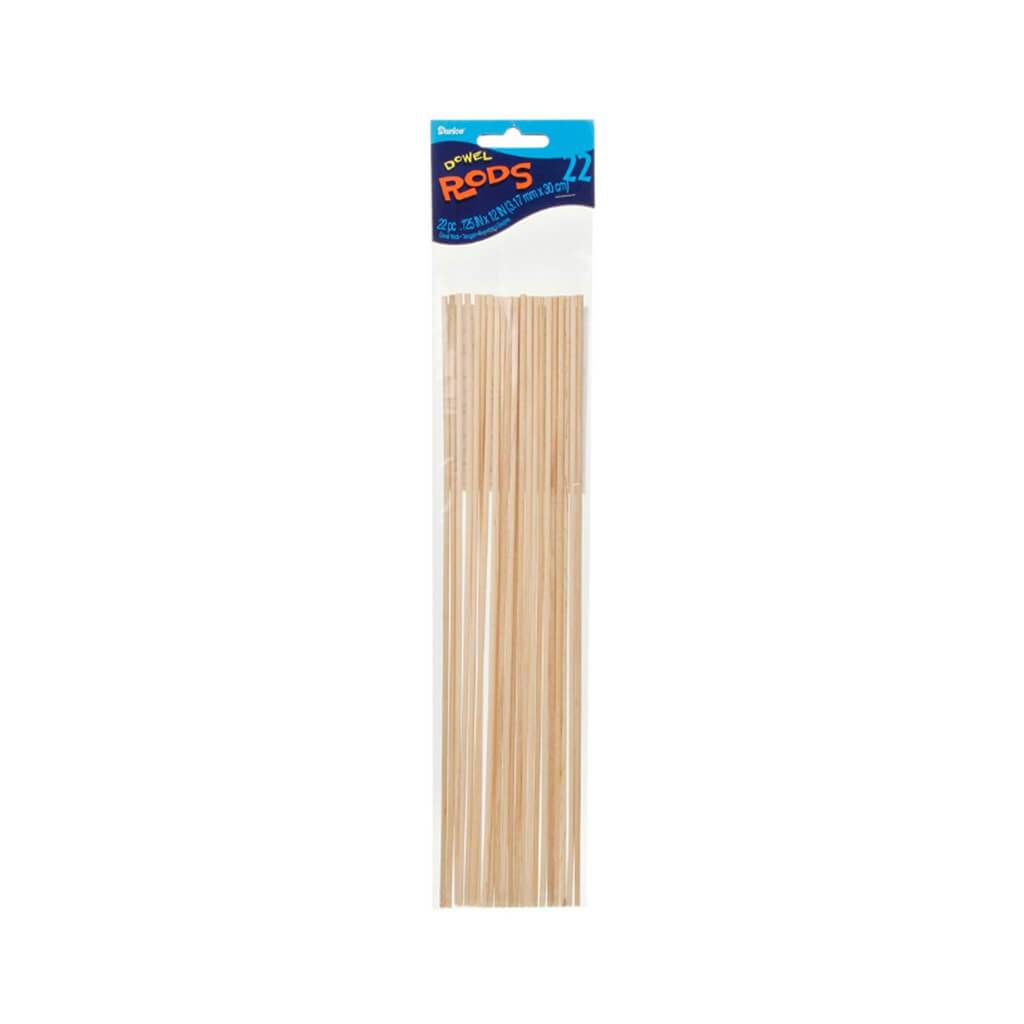 DOWEL RODS 3.17MMX30CM 22PCS 