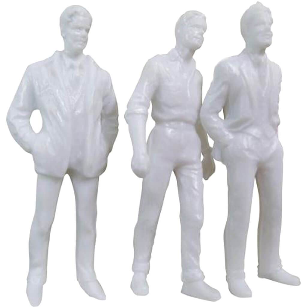 Human Male 3pcs 7.6cm White