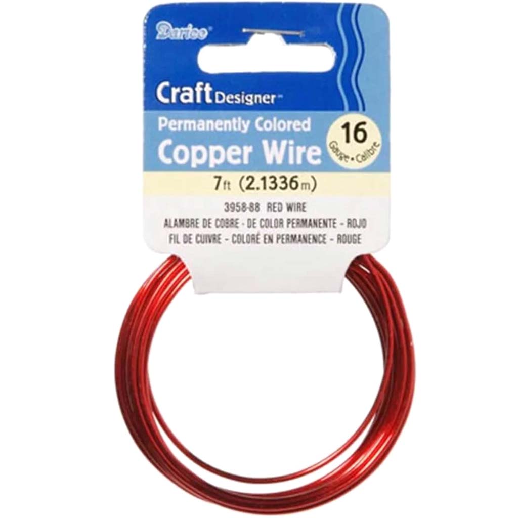 Craft Wire 16 Gauge Red 7 feet 