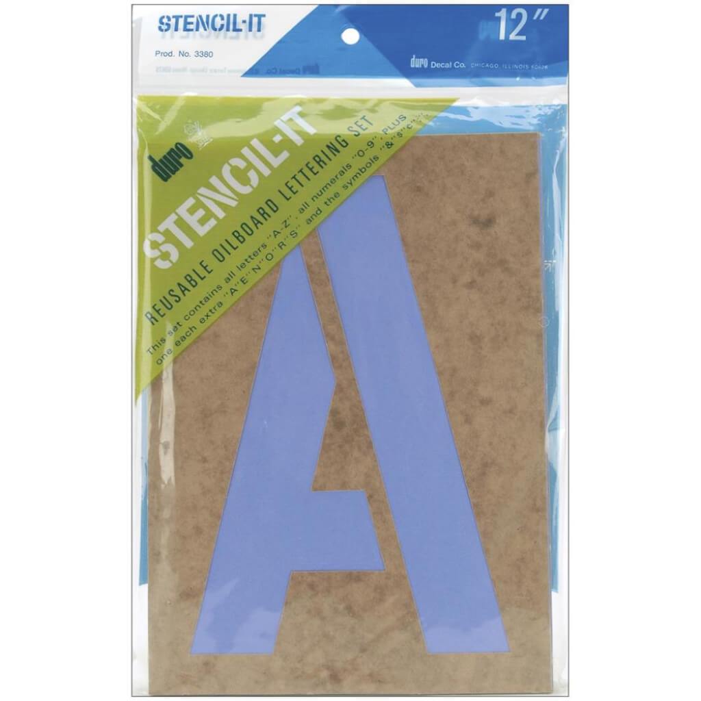 Stencil-It Reusable Lettering Set 12 in
