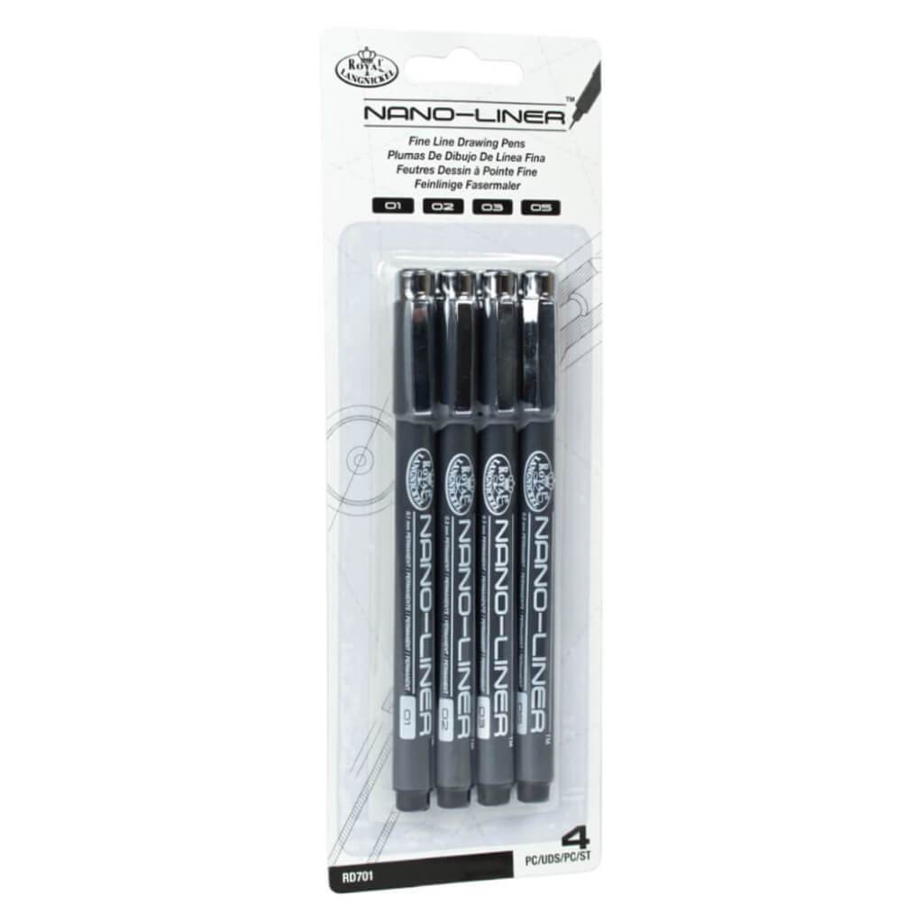 NANO LINER 01 02 03 05 FINE DRAWING PENS 4PCS 