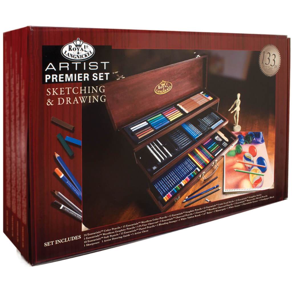 Sketching &amp; Drawing Wooden Box Art Set 134pc 