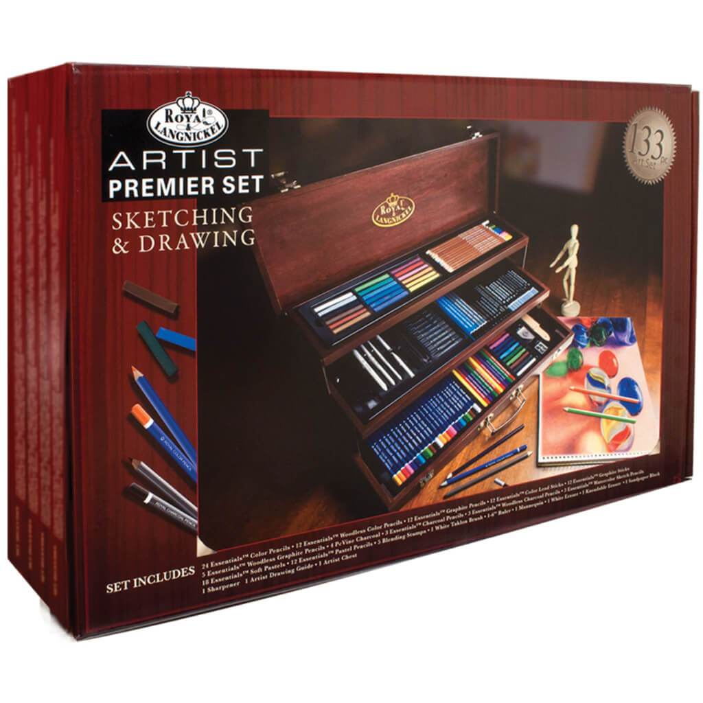 Sketching &amp; Drawing Wooden Box Art Set 134pc 