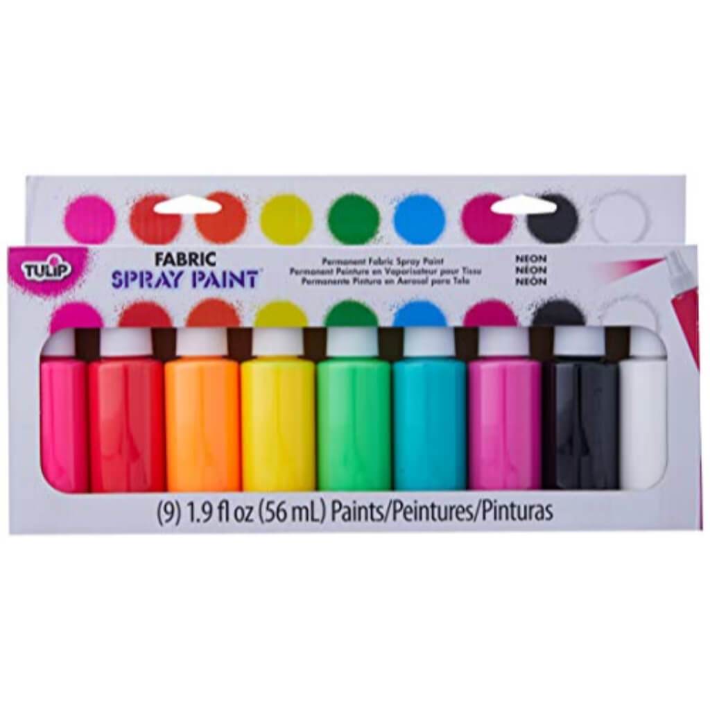 Tulip Fabric Spray Paint Neon Pack 9pcs 1.9oz