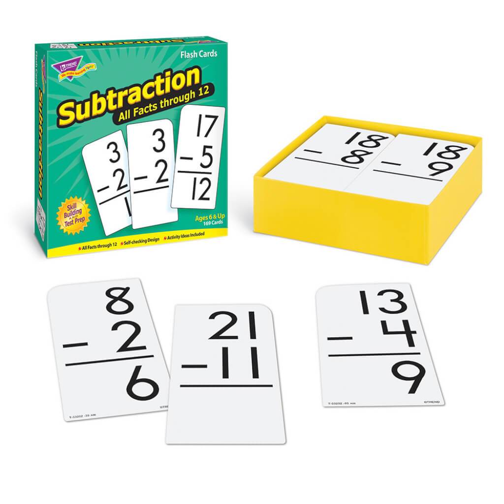 Subtraction 0-12 Flash Card 