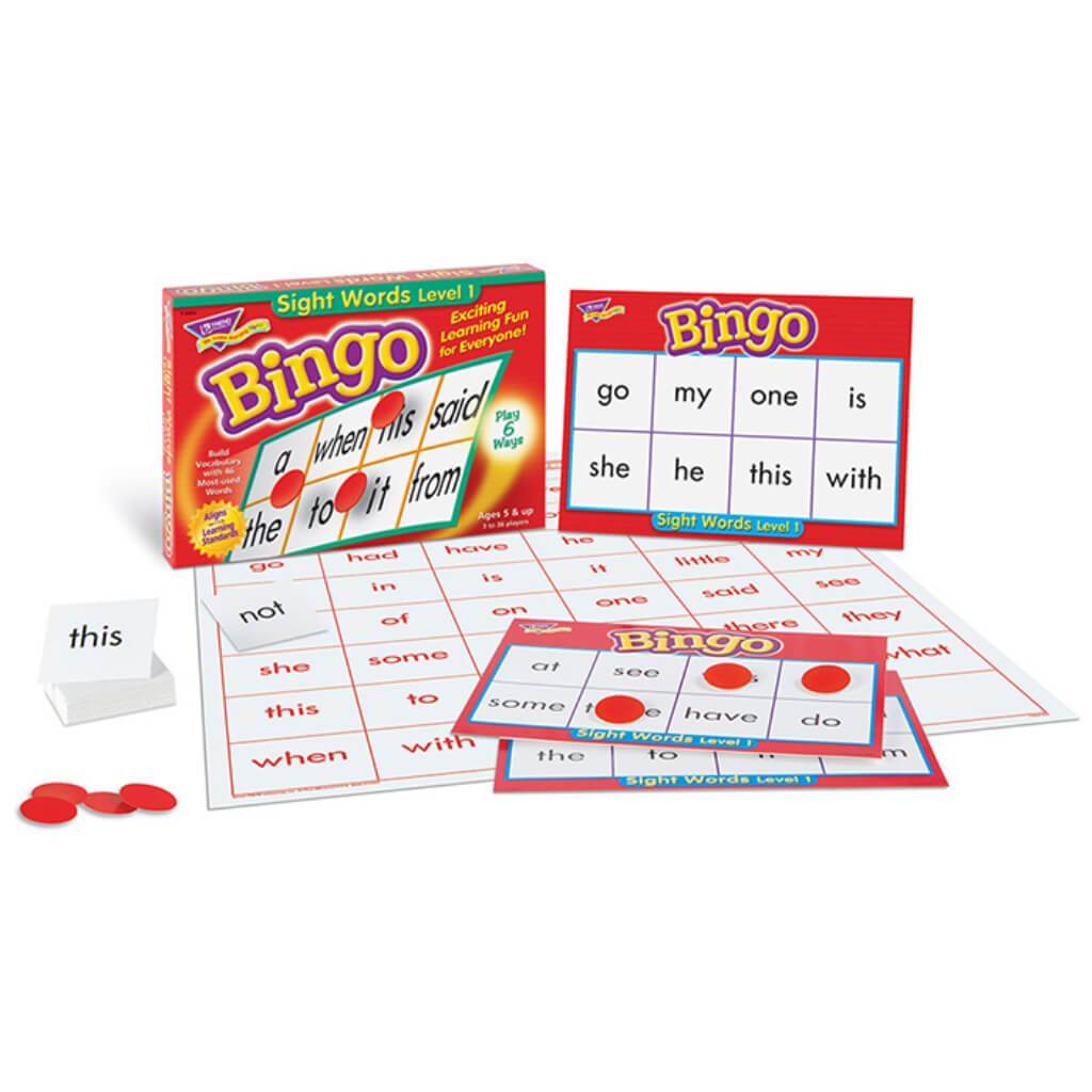 Sight Words Bingo Game Lvl. 1 