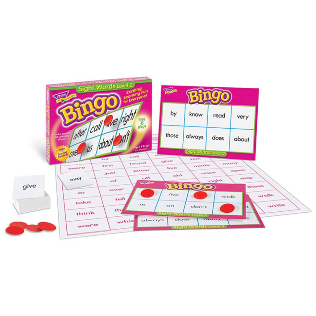 Sight Words Bingo Game Lvl. 2 