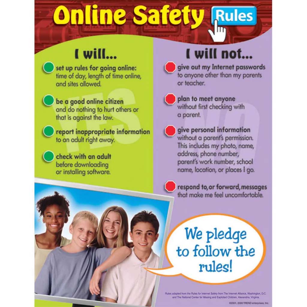 Online Safety Rules Chart 