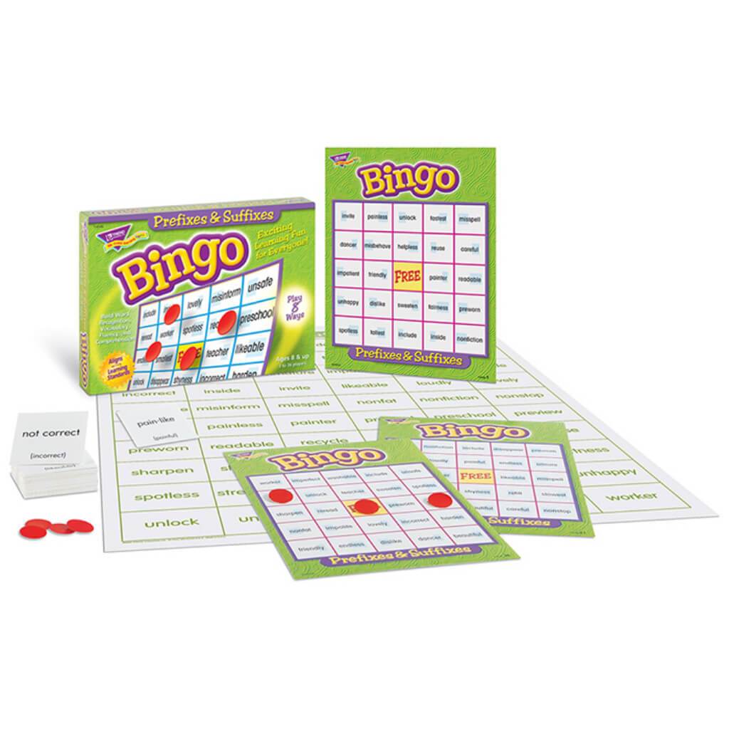 Prefixes &amp; Suffixes Bingo Game 