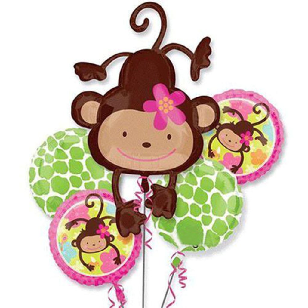 Monkey Love Foil Bouquet  5Pcs