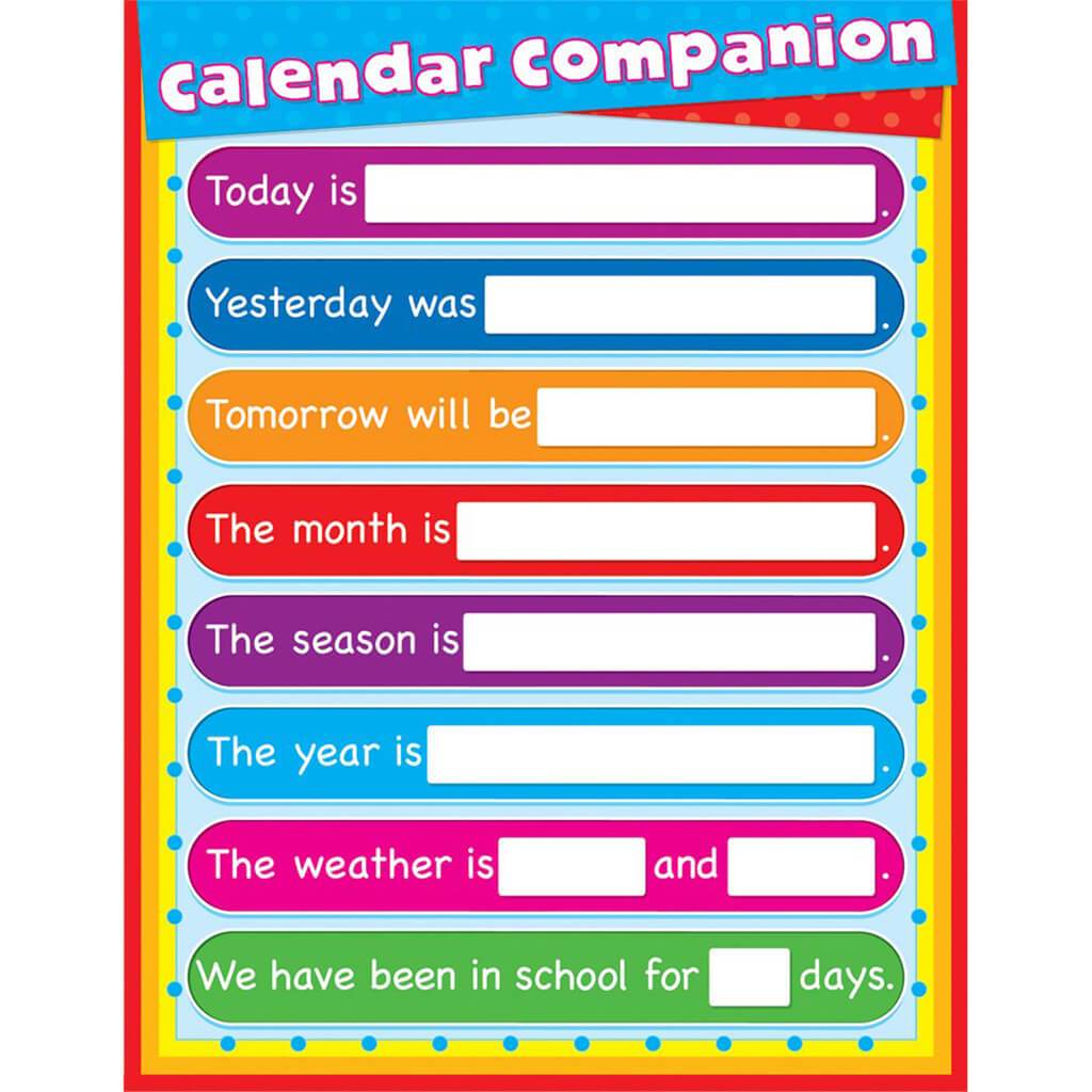 Calendar Companion Laminated Chartlet