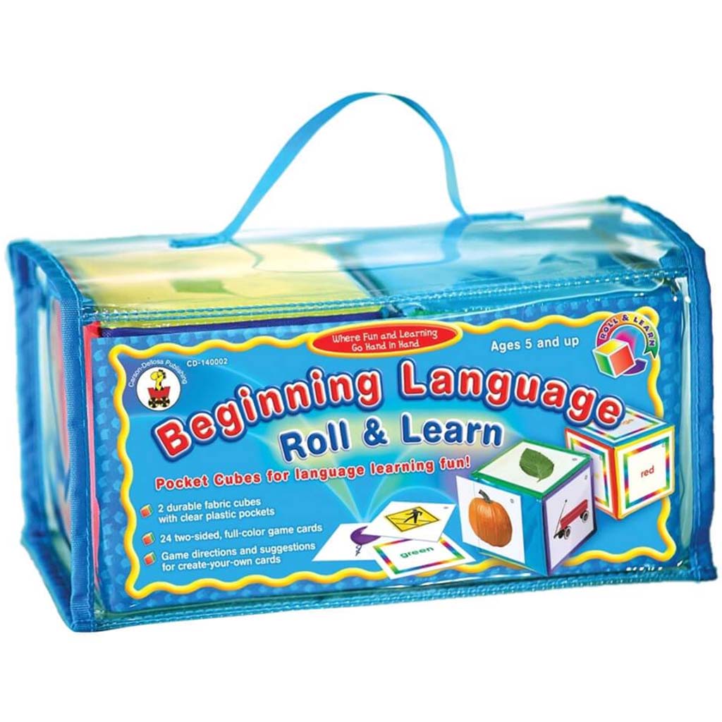 Beginning Language Roll &amp; Learn Pocket Cubes Board Game 