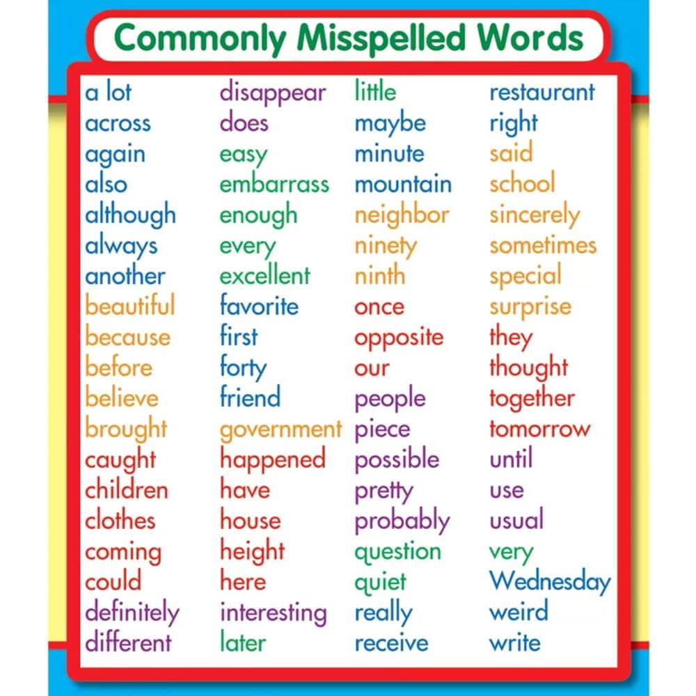 Commonly Misspelled Words Sticker Pack 