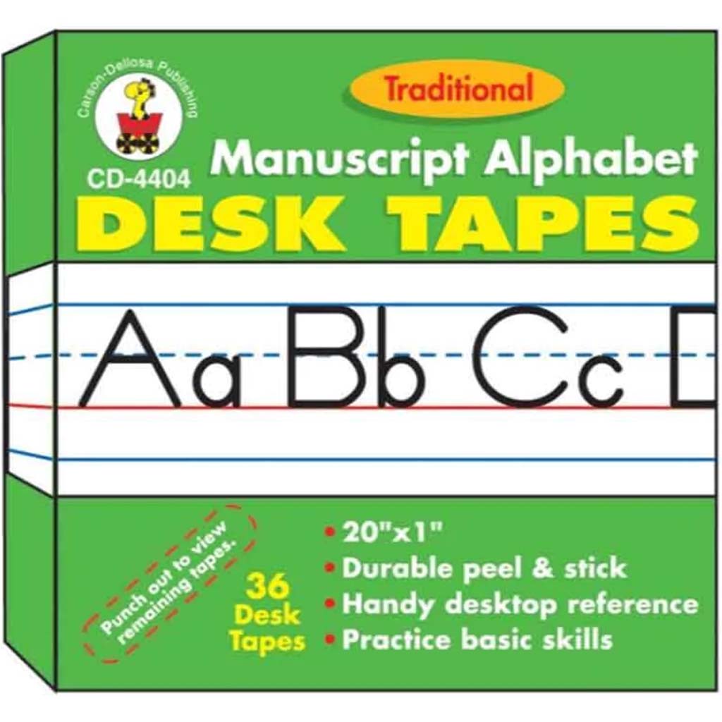 Manuscript Alphabet Traditional Desk Tape 