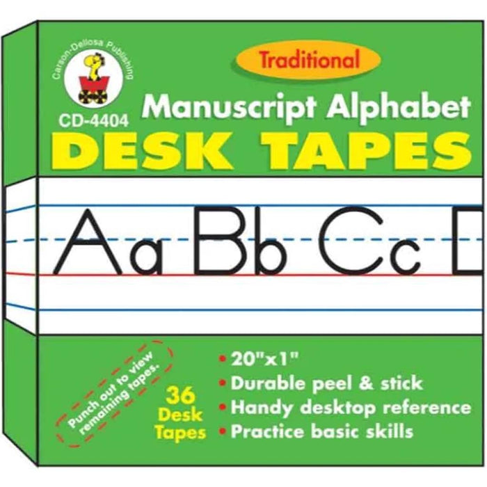 Manuscript Alphabet Traditional Desk Tape 