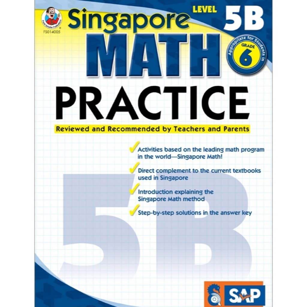 Singapore Math Level 5B Math Practice Workbook Grade 6 