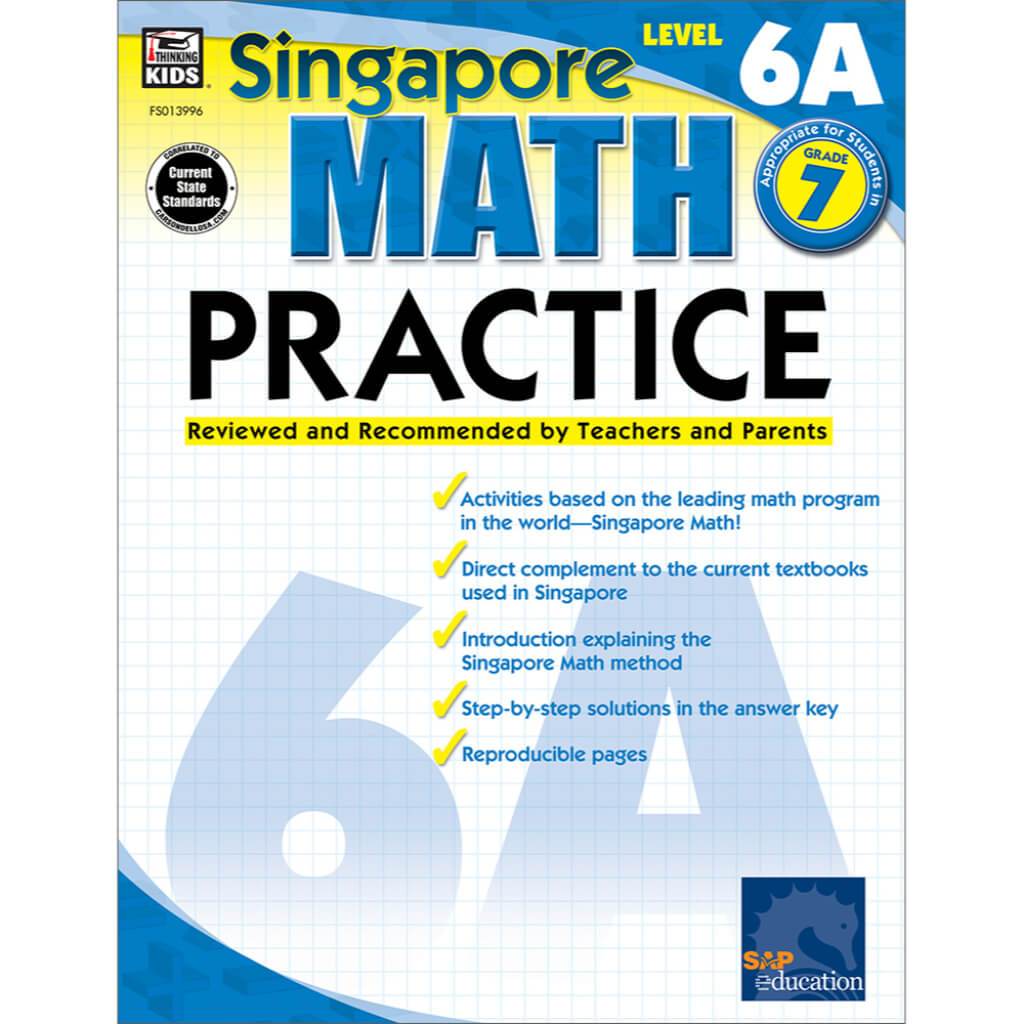 Singapore Math Level 6A Math Practice Workbook Grade 7 