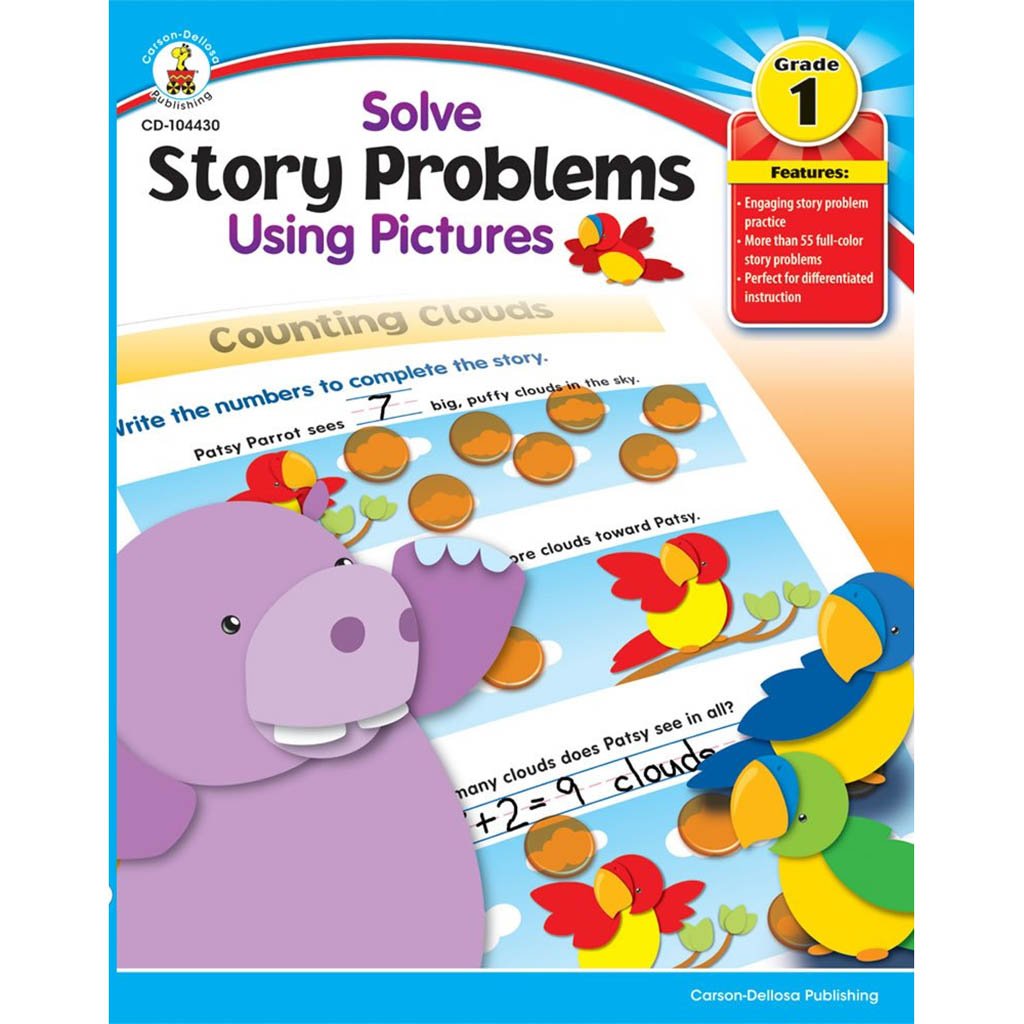 Solve Story Problems Using Pic Workbook Grade 1