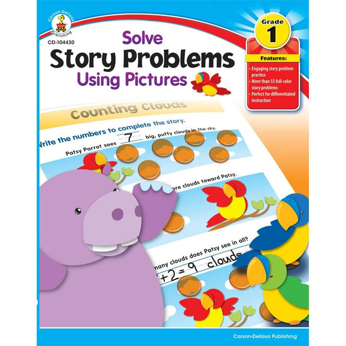 Solve Story Problems Using Pic Workbook Grade 1