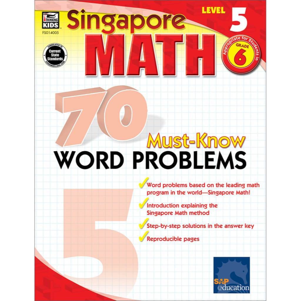 70 Must-Know Word Problems Workbook Grade 6 