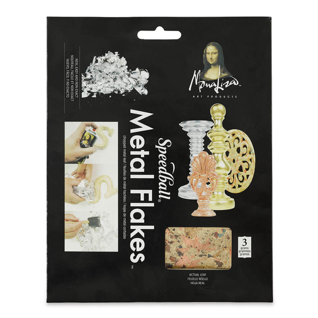 Mona Lisa Metal Leaf Flakes 3g Variegated Gold