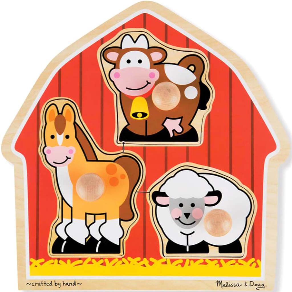 Puzzle Knob Banyard Animals Ju 