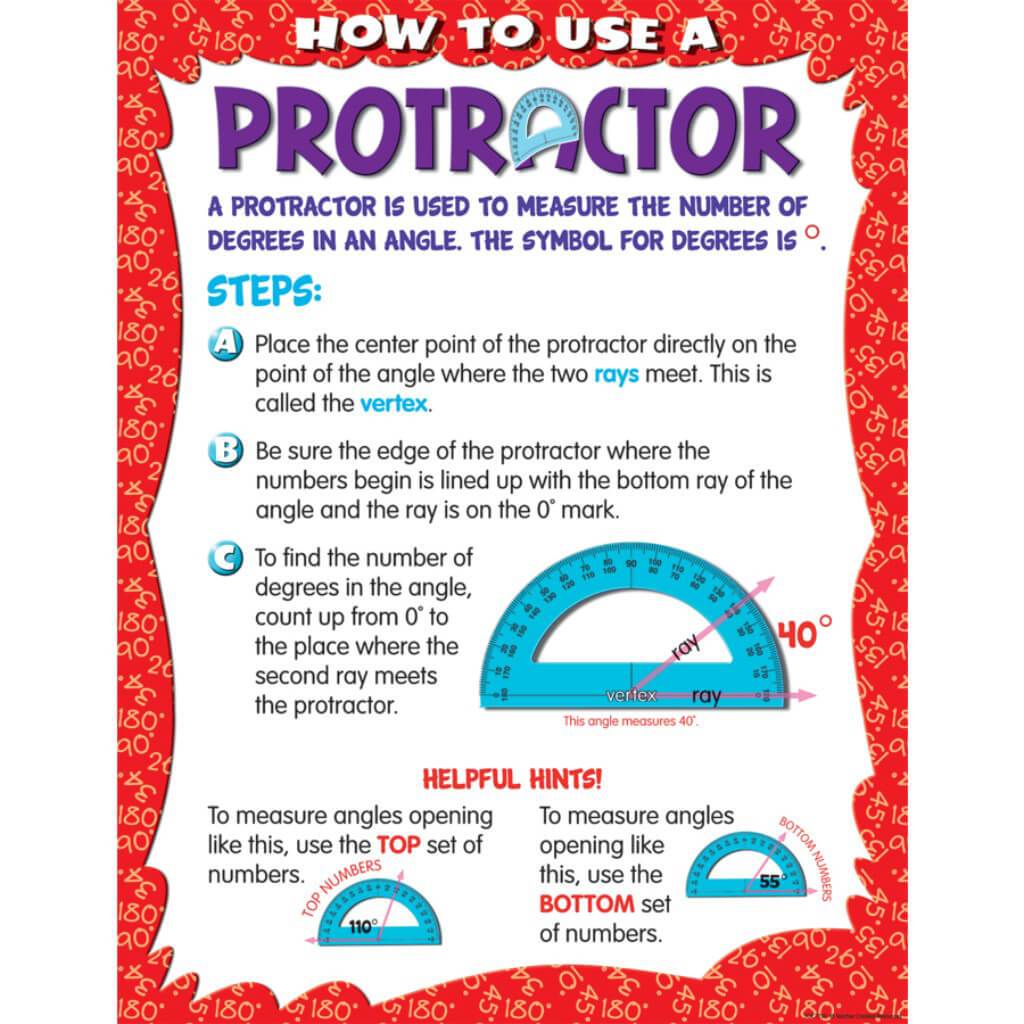 How To Use A Protractor Chart 