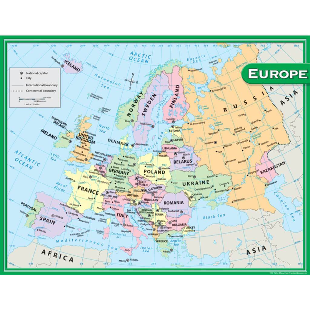 Europe Map Chart 