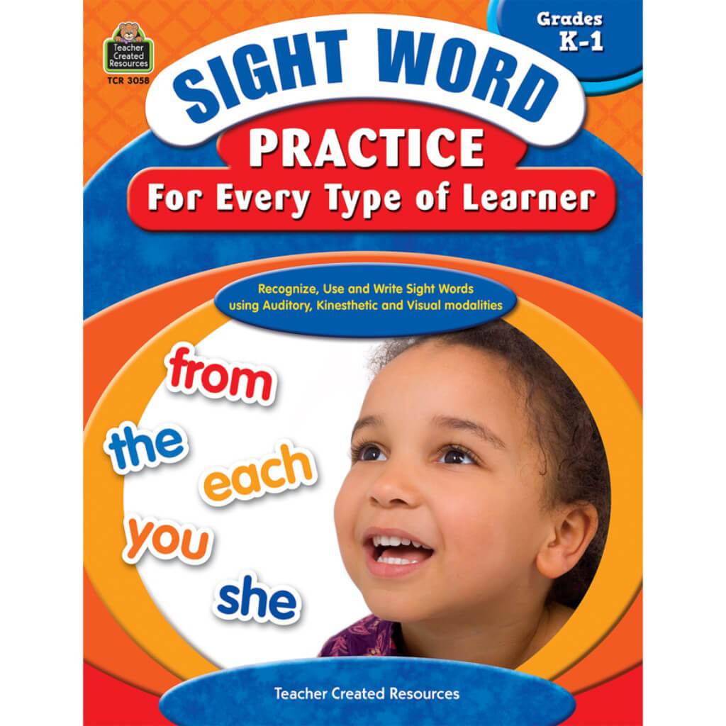 Sight Word Practice For Every Type Of Learner Book Grade K-1 