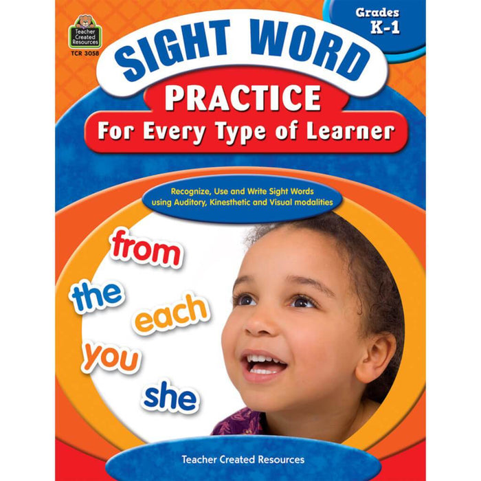 Sight Word Practice For Every Type Of Learner Book Grade K-1 