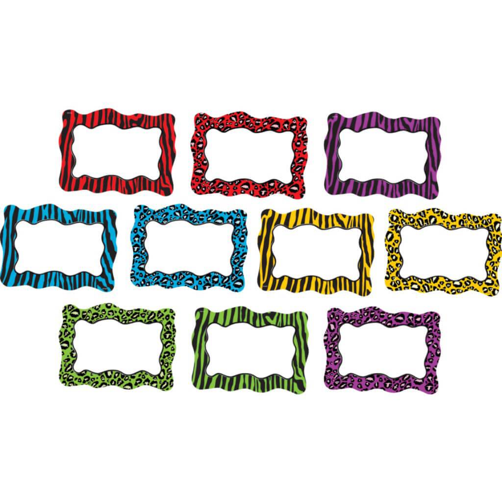 Colorful Animal Print Blank Cards Accents 