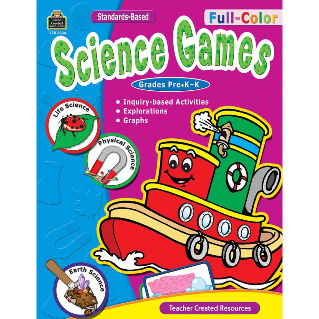 Full-Color Science Games Book Grade Pre-K 