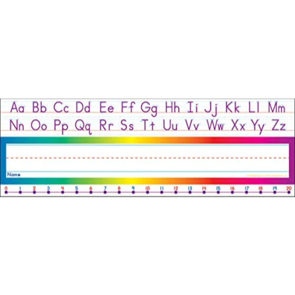 Alphabet-Number Line Standard Name Plates