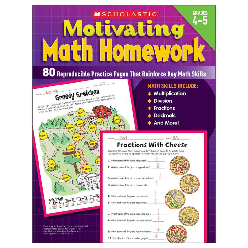 Book Motivating Math Homework Gr.4-5