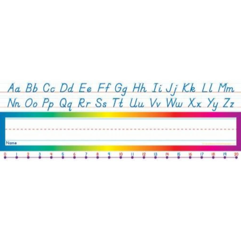 Alphabet Number Line Modern Manuscript Name Plates