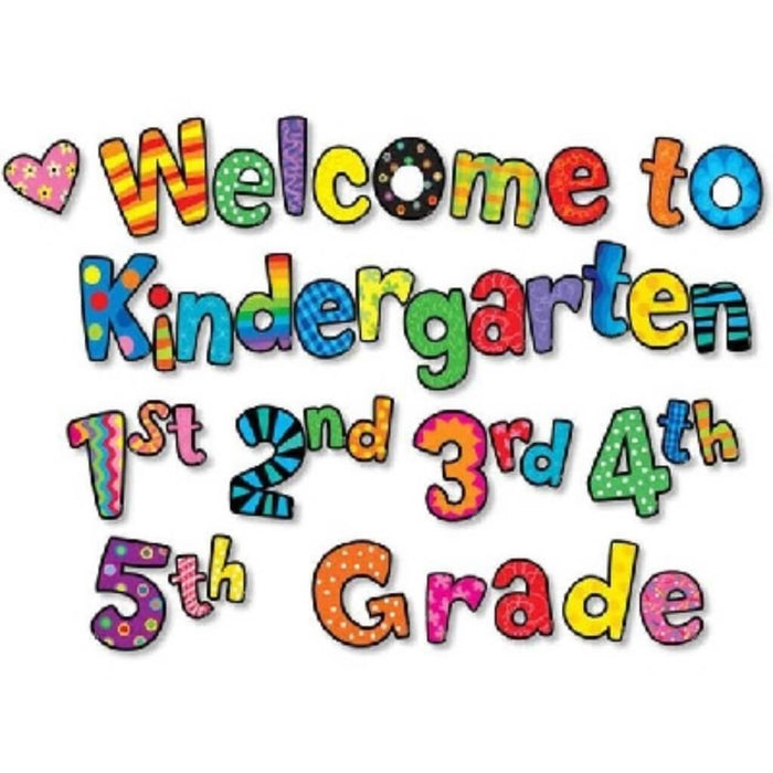 Poppin' Patterns Welcome To Kindergarten, 1St, 2Nd, 3Rd, 4Th, 5Th Grade Punch-Out Phrases 