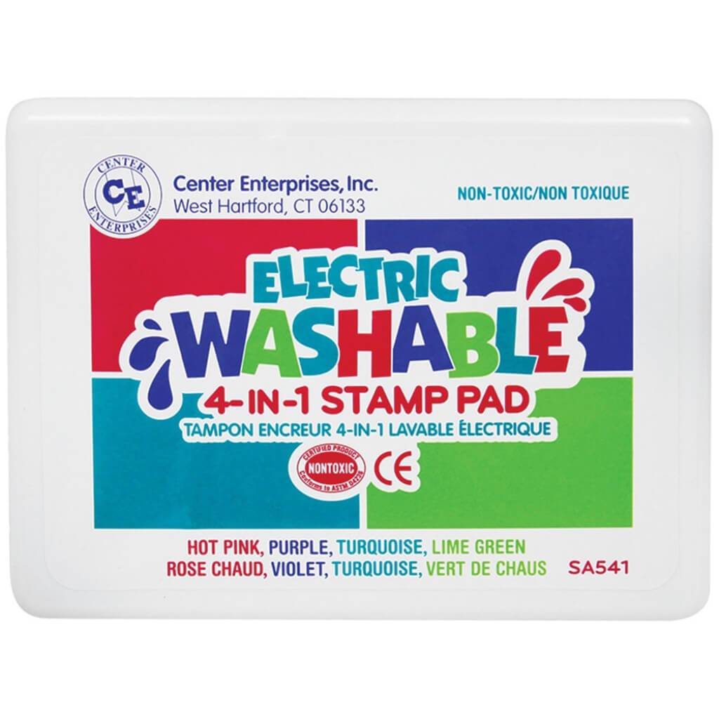 ELECTRIC 4 COLOR WASHABLE STAMP PAD 