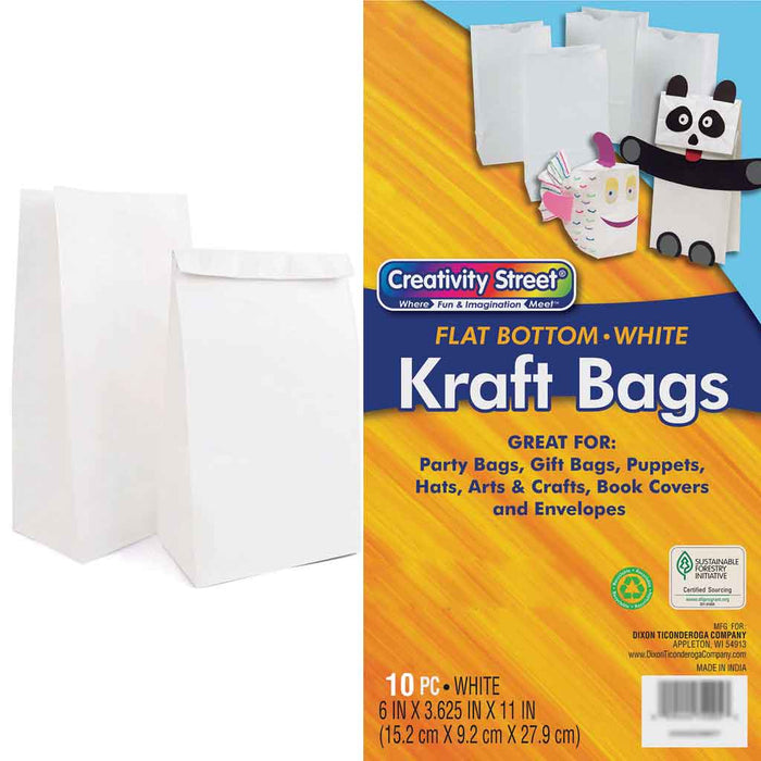 Kraft Bag 6in x 11in White
