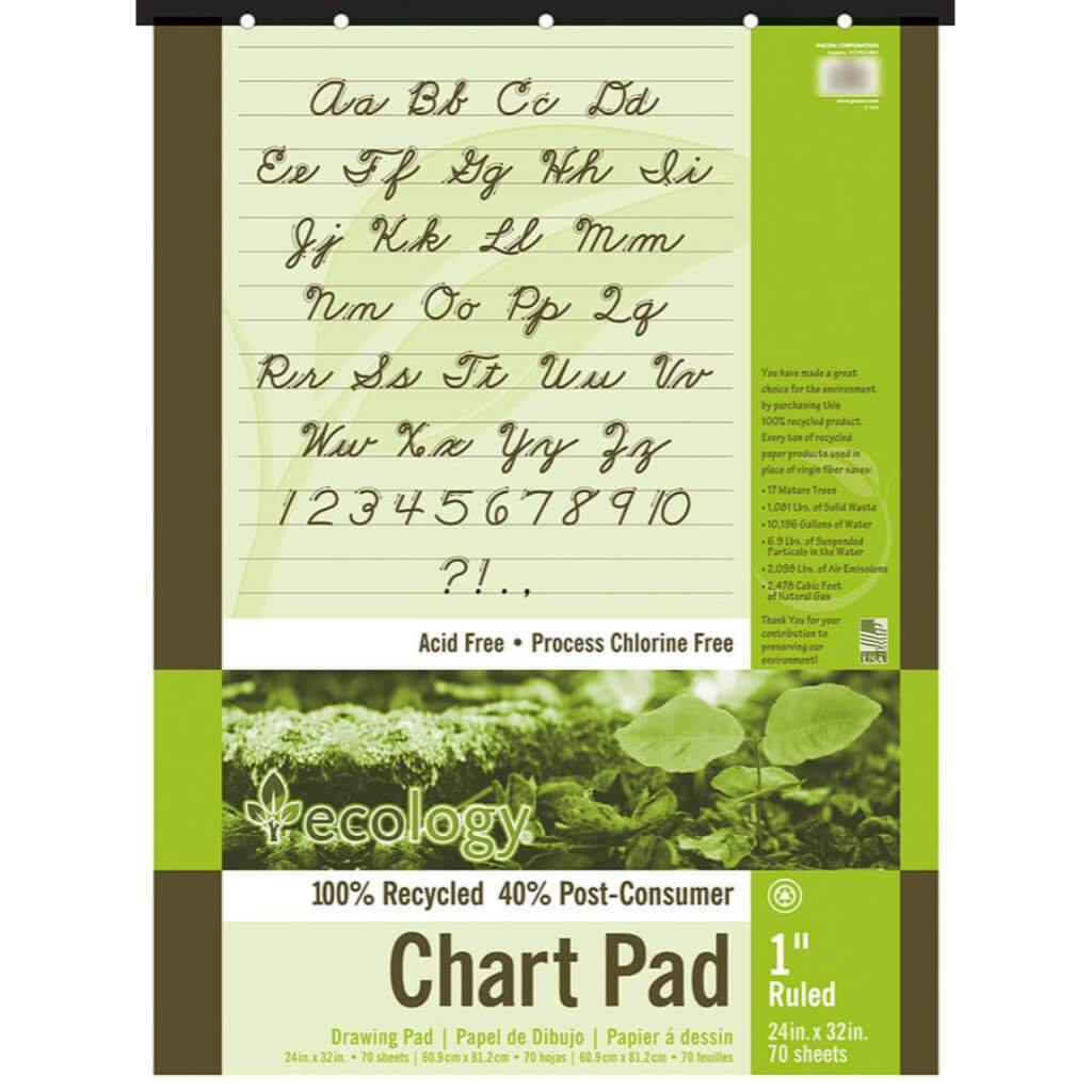 Recycled Chart Pads 24in x 32in White