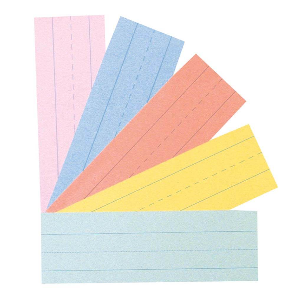 Flash Card Assorted Colors 3in x 9in