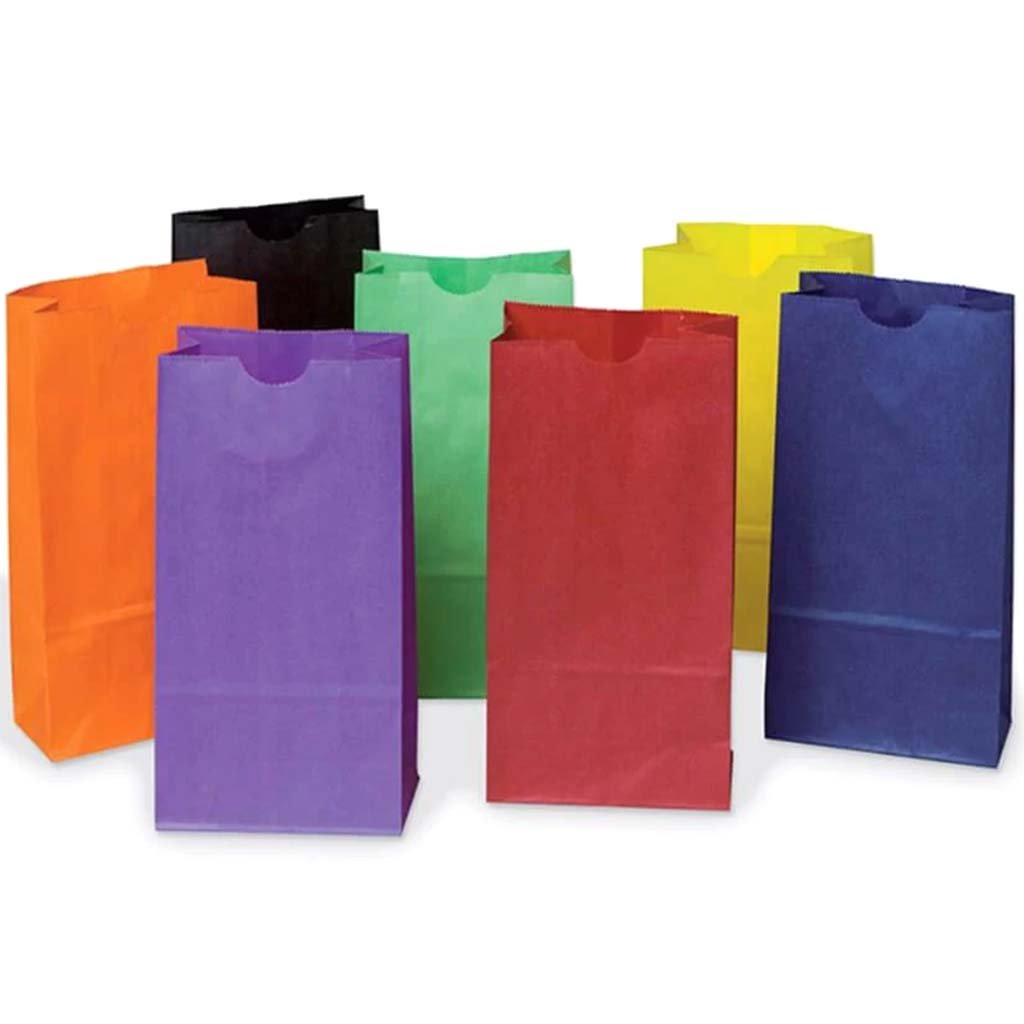 Rainbow Mini Assorted Kraft Bags 4in x 8in