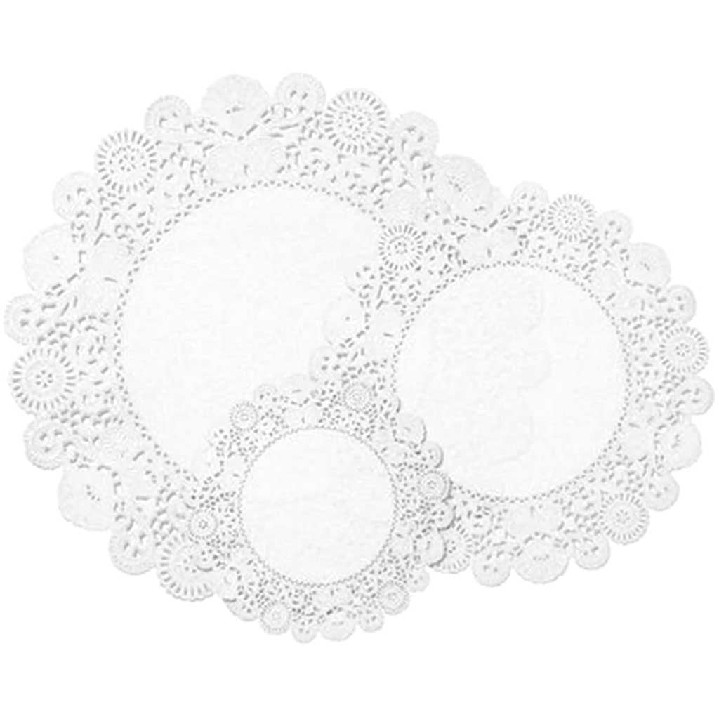 Round Doilies 19in x 25.5in White