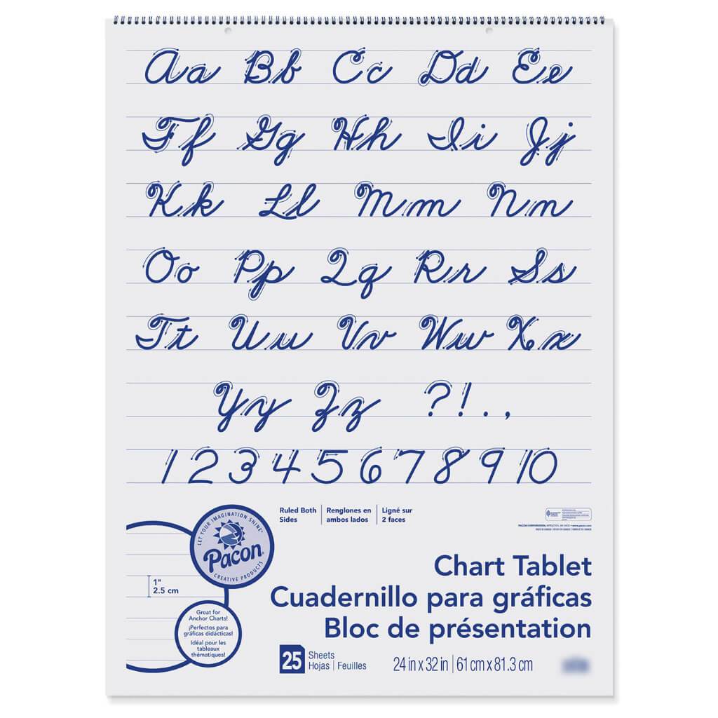 Chart Tablet 24in x 32in Cursive Cover