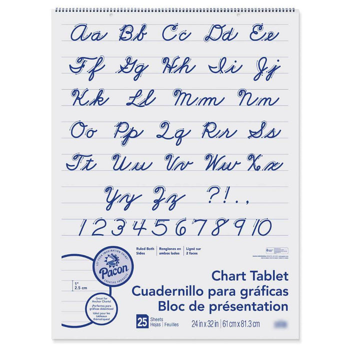 Chart Tablet 24in x 32in Cursive Cover