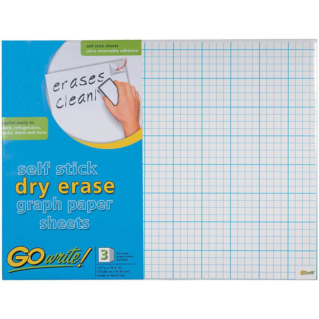 Self Stick Dry Erase Graph Sheets