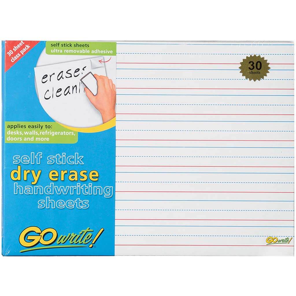 Dry Erase Sheets Writing Lines