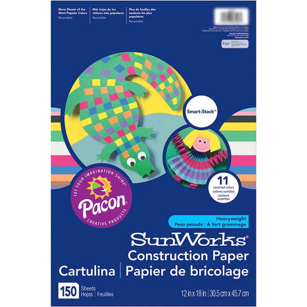 Sunworks Construction Paper Smart Stack 12in x 18in