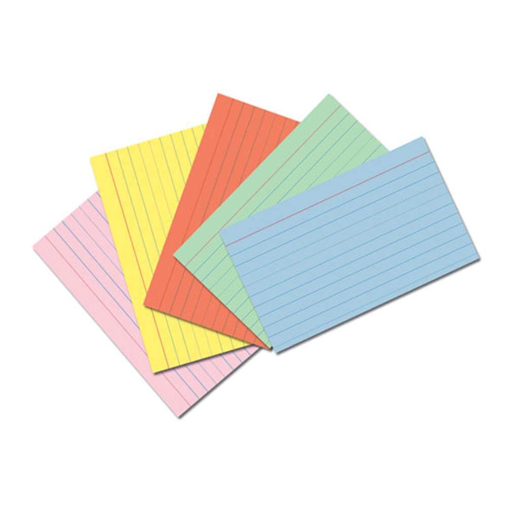 Index Cards Assorted Colors 3in x 5in