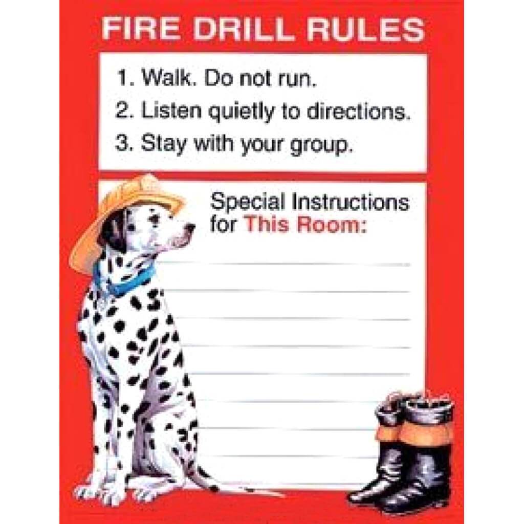 Fire Drill Rules Chart