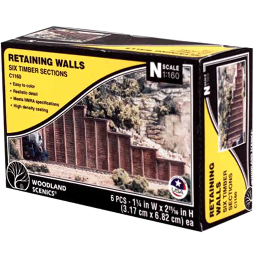 Timber Retaining Wall - N Scale 